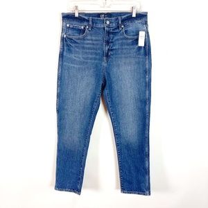 Gap High Rise Cigarette Blue Denim Jeans Size 12/31- NWT